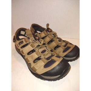 Merrell Continuum Tan Suede Leather Hiking Sandals Vibram Water Shoes Mens 10